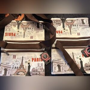 NWT Paris Travel Make Up Bags